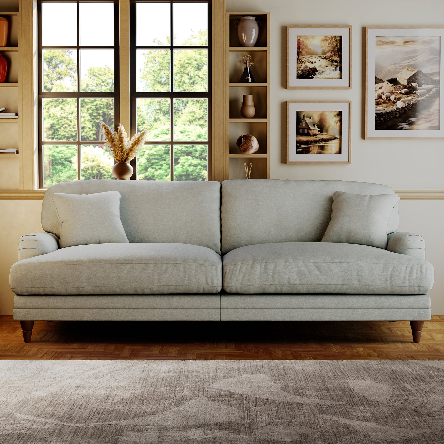 Bampton 4 Seater Sofa Sky from Roseland Furniture