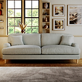 Bampton 4 Seater Sofa Sky Oak Feet from Roseland Furniture