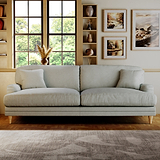 Bampton 4 Seater Sofa Sky Oak Feet from Roseland Furniture