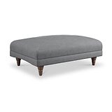 Bampton Banquette Footstool Charcoal Beech Feet from Roseland Furniture