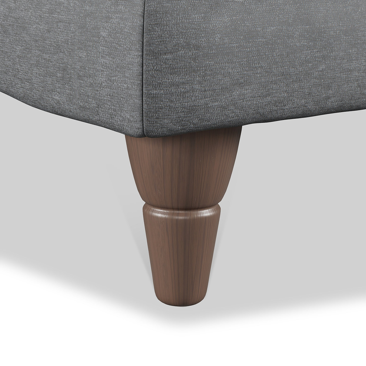 Bampton Banquette Footstool Charcoal Beech Feet from Roseland Furniture