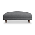 Bampton Banquette Footstool Charcoal Beech Feet from Roseland Furniture