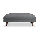 Bampton Banquette Footstool Charcoal Beech Feet from Roseland Furniture
