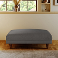 Bampton Banquette Footstool Charcoal Beech Feet from Roseland Furniture