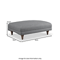 Bampton Banquette Footstool Charcoal Beech Feet from Roseland Furniture