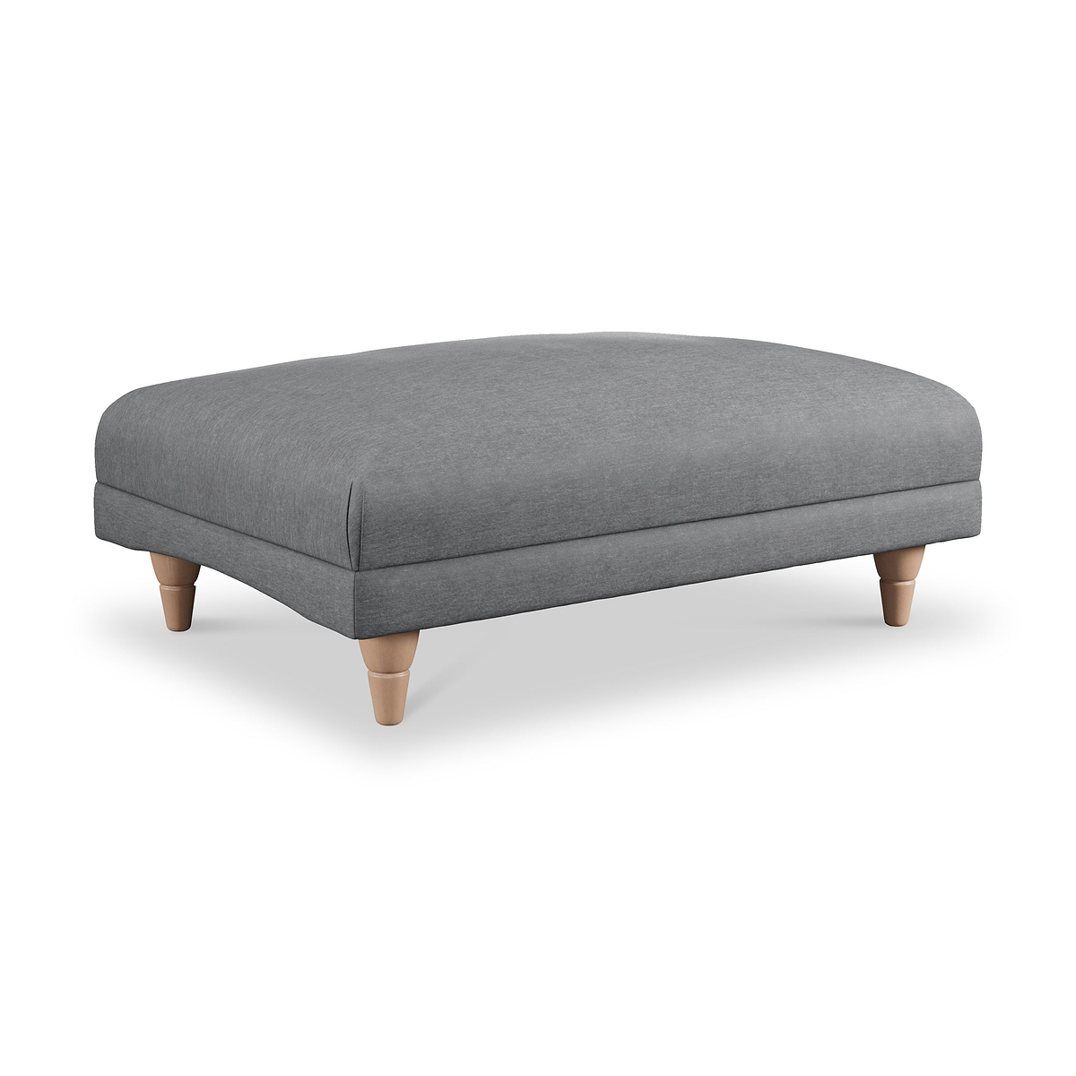 Bampton Banquette Footstool Charcoal Oak Feet from Roseland Furniture