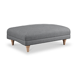 Bampton Banquette Footstool Charcoal Oak Feet from Roseland Furniture