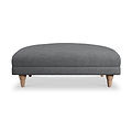 Bampton Banquette Footstool Charcoal Oak Feet from Roseland Furniture