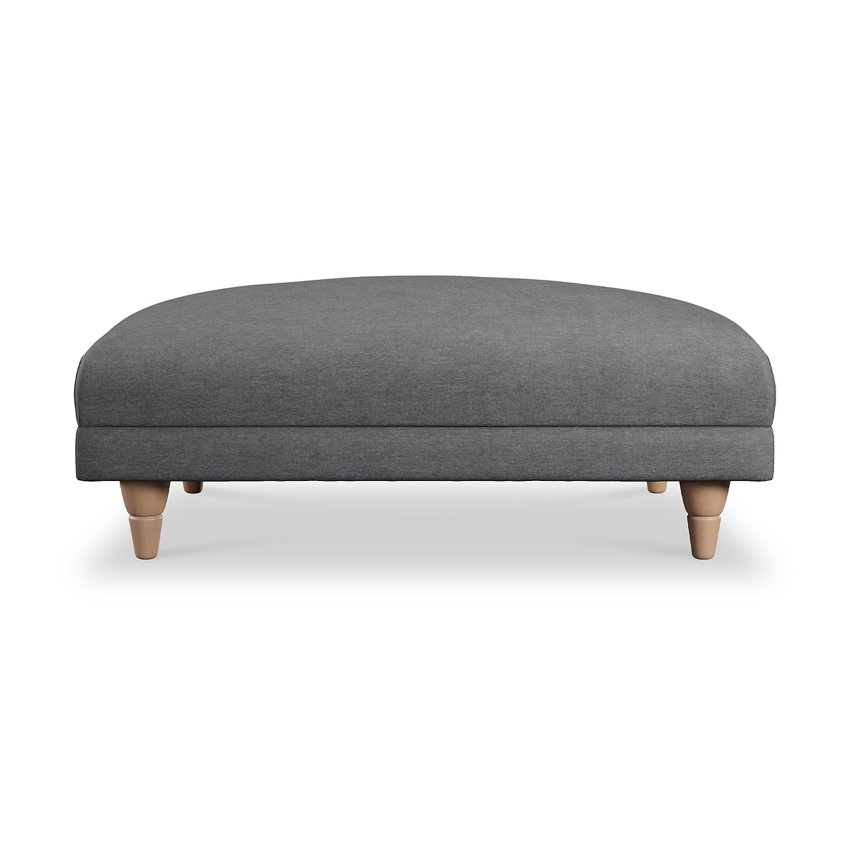 Bampton Banquette Footstool Charcoal Oak Feet from Roseland Furniture