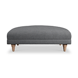 Bampton Banquette Footstool Charcoal Oak Feet from Roseland Furniture