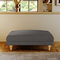 Bampton Banquette Footstool Charcoal Oak Feet from Roseland Furniture