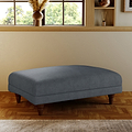 Bampton Banquette Footstool Granite Beech Feet from Roseland Furniture
