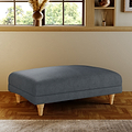 Bampton Banquette Footstool Granite Oak Feet from Roseland Furniture