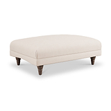 Bampton Banquette Footstool Cream Beech Feet from Roseland Furniture