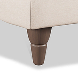 Bampton Banquette Footstool Cream Beech Feet from Roseland Furniture