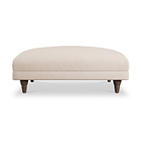 Bampton Banquette Footstool Cream Beech Feet from Roseland Furniture