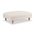 Bampton Banquette Footstool Cream Oak Feet from Roseland Furniture