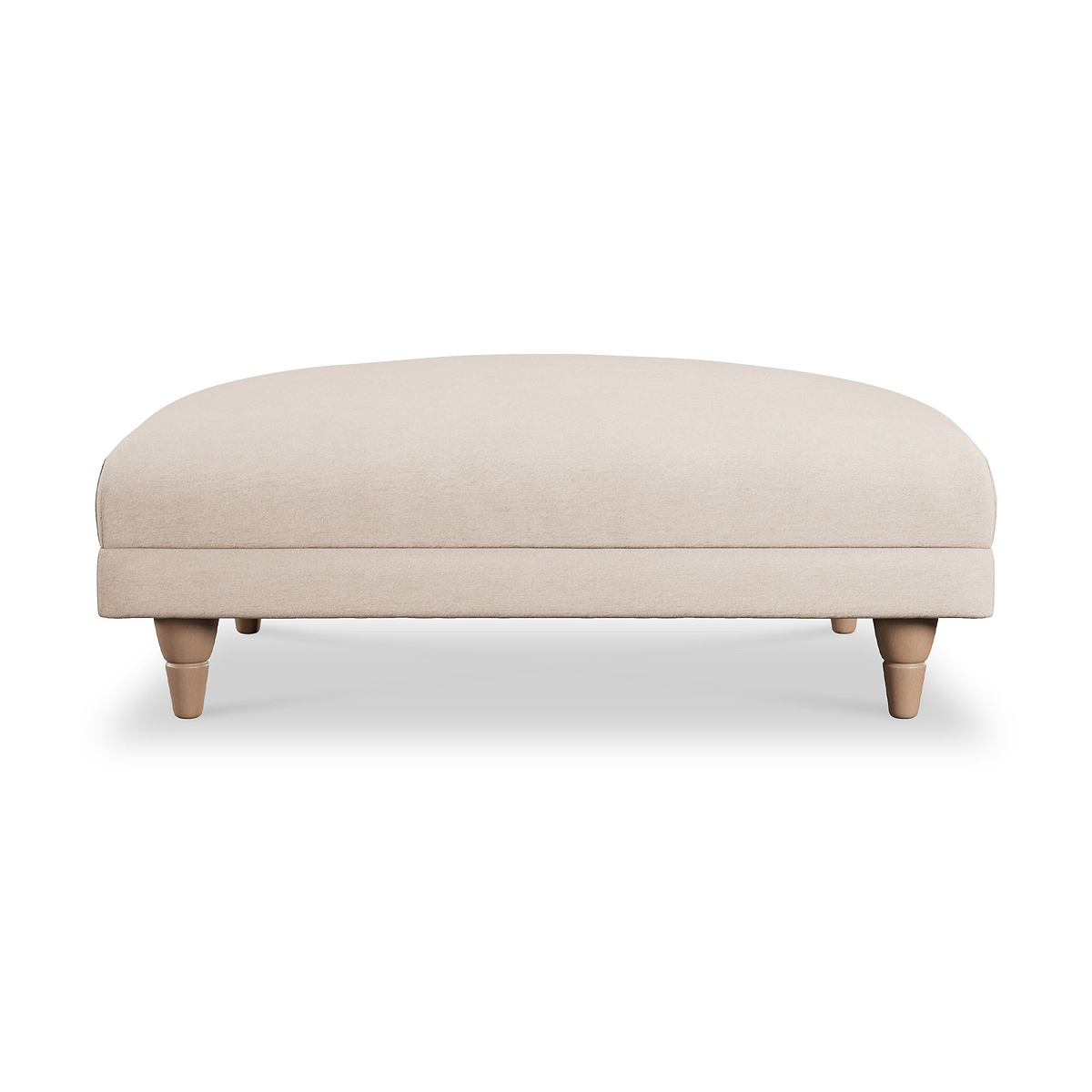 Bampton Banquette Footstool Cream Oak Feet from Roseland Furniture
