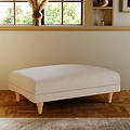 Bampton Banquette Footstool Cream Oak Feet from Roseland Furniture