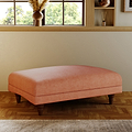 Bampton Banquette Footstool Salmon Beech Feet from Roseland Furniture