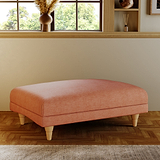 Bampton Banquette Footstool Salmon Oak Feet from Roseland Furniture