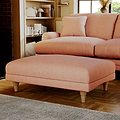 Bampton Banquette Footstool Salmon Oak Feet from Roseland Furniture