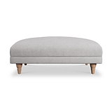 Bampton Banquette Footstool Silver Oak Feet from Roseland Furniture