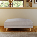 Bampton Banquette Footstool Silver Oak Feet from Roseland Furniture