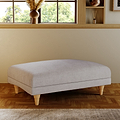 Bampton Banquette Footstool Silver Oak Feet from Roseland Furniture