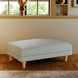 Bampton Banquette Footstool Sky Oak Feet from Roseland Furniture