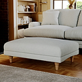Bampton Banquette Footstool Sky Oak Feet from Roseland Furniture