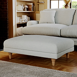 Bampton Banquette Footstool Sky Oak Feet from Roseland Furniture