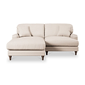 Bampton 3 Seater Chaise Sofa LH Cream Beech Feet from Roseland Furniture