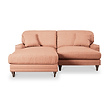 Bampton 3 Seater Chaise Sofa LH Salmon Beech Feet from Roseland Furniture
