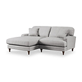 Bampton 3 Seater Chaise Sofa LH Silver Beech Feet from Roseland Furniture