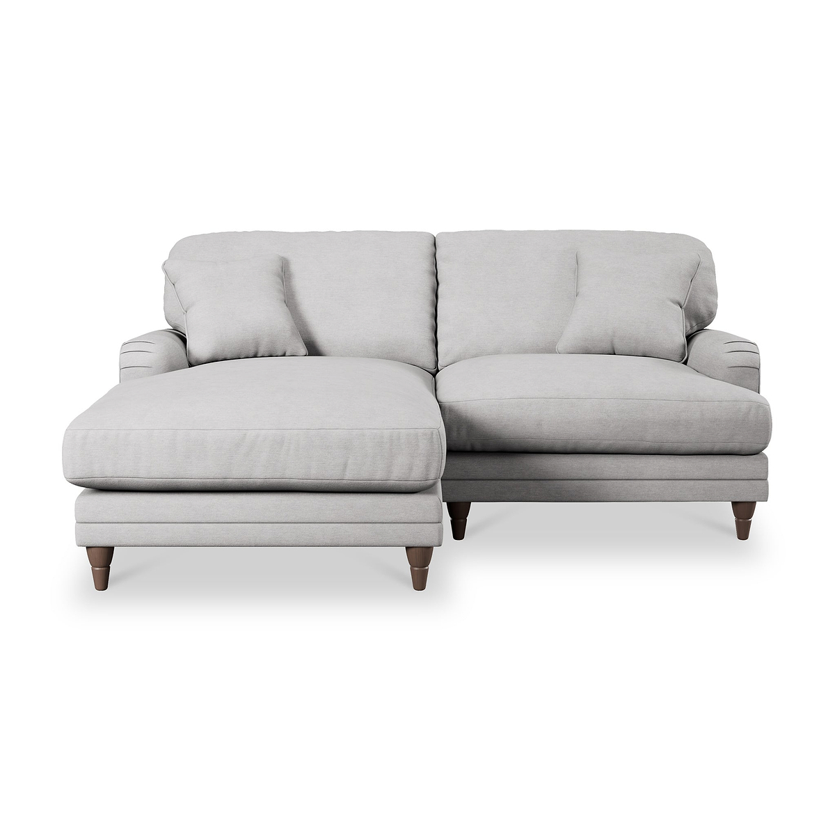 Bampton 3 Seater Chaise Sofa LH Silver Beech Feet from Roseland Furniture