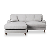 Bampton 3 Seater Chaise Sofa LH Silver Beech Feet from Roseland Furniture