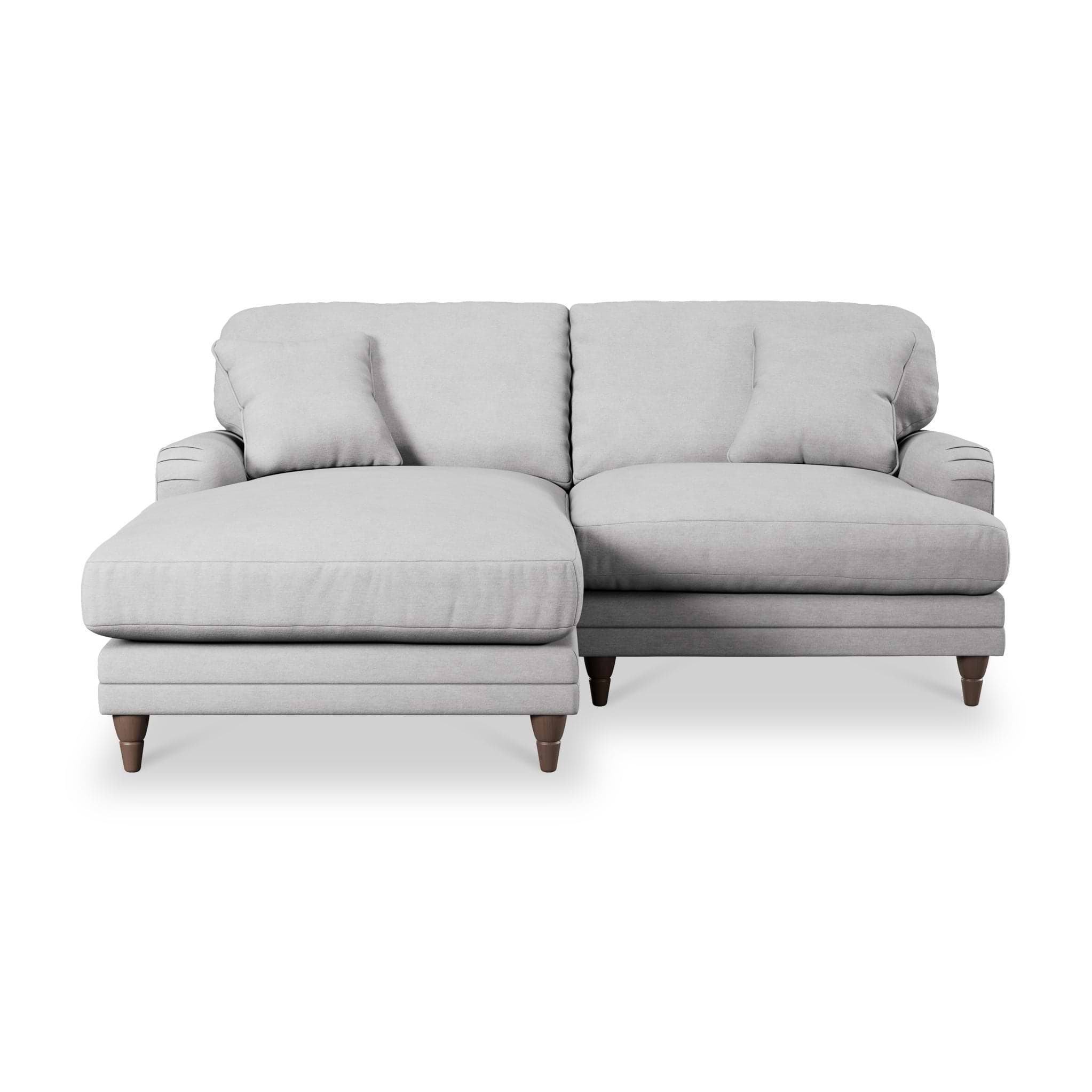Bampton 3 Seater Chaise Sofa LH Silver Beech Feet from Roseland Furniture