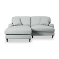 Bampton 3 Seater Chaise Sofa LH Warm Grey Beech Feet from Roseland Furniture