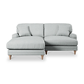 Bampton 3 Seater Chaise Sofa LH Warm Grey Oak Feet from Roseland Furniture