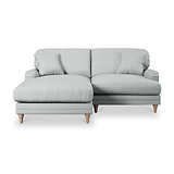 Bampton 3 Seater Chaise Sofa LH Warm Grey Oak Feet from Roseland Furniture