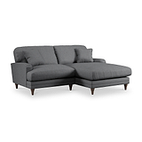 Bampton 3 Seater Chaise Sofa Charcoal from Roseland Furniture