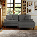 Bampton 3 Seater Chaise Sofa Charcoal from Roseland Furniture