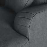 Bampton 3 Seater Chaise Sofa Granite Beech Feet from Roseland Furniture