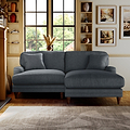 Bampton 3 Seater Chaise Sofa Granite Beech Feet from Roseland Furniture