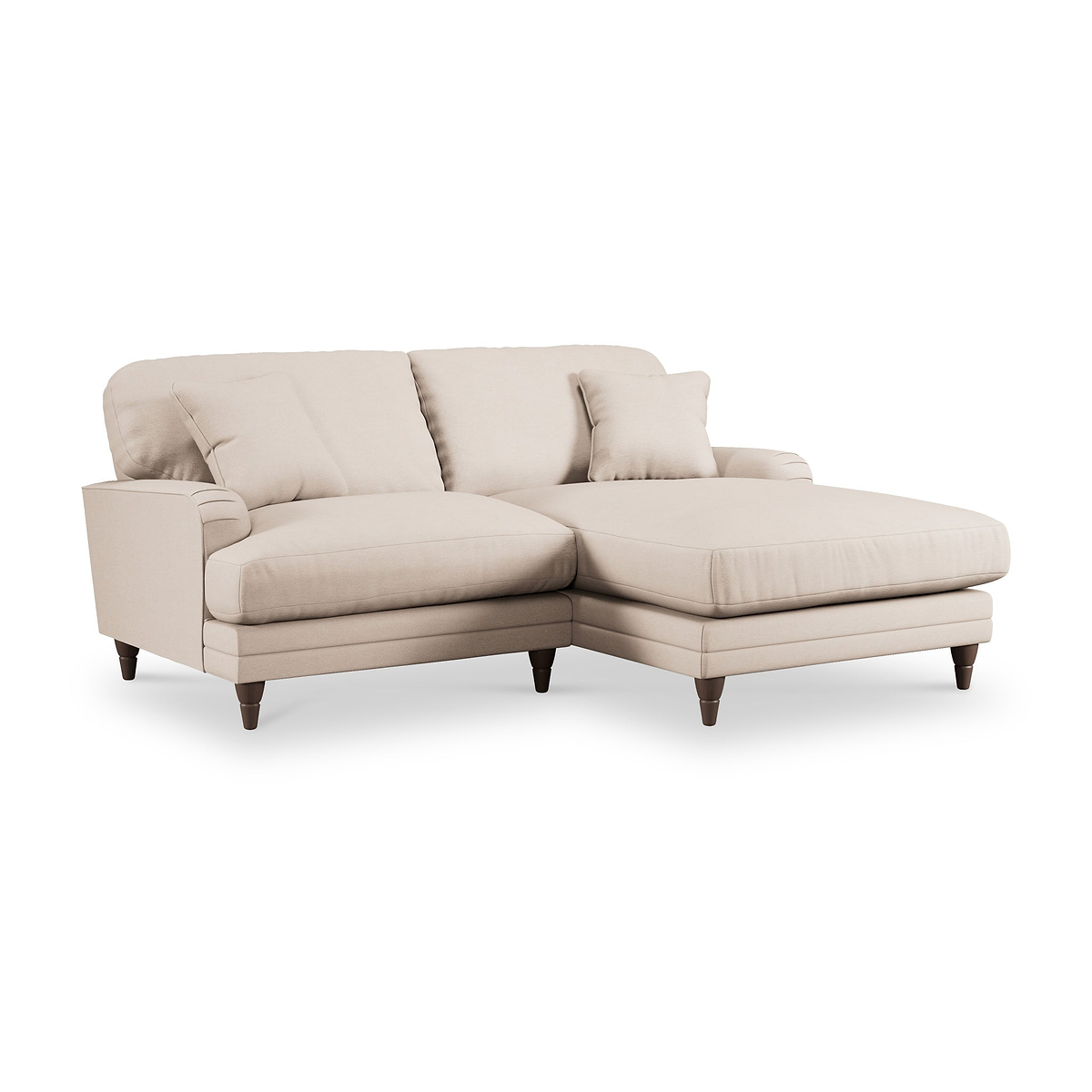 Bampton 3 Seater Chaise Sofa Cream from Roseland Furniture