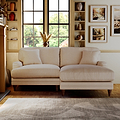 Bampton 3 Seater Chaise Sofa Cream from Roseland Furniture