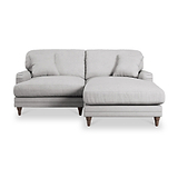 Bampton 3 Seater Chaise Sofa RH Silver Beech Feet from Roseland Furniture