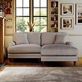 Bampton 3 Seater Chaise Sofa RH Silver Beech Feet from Roseland Furniture