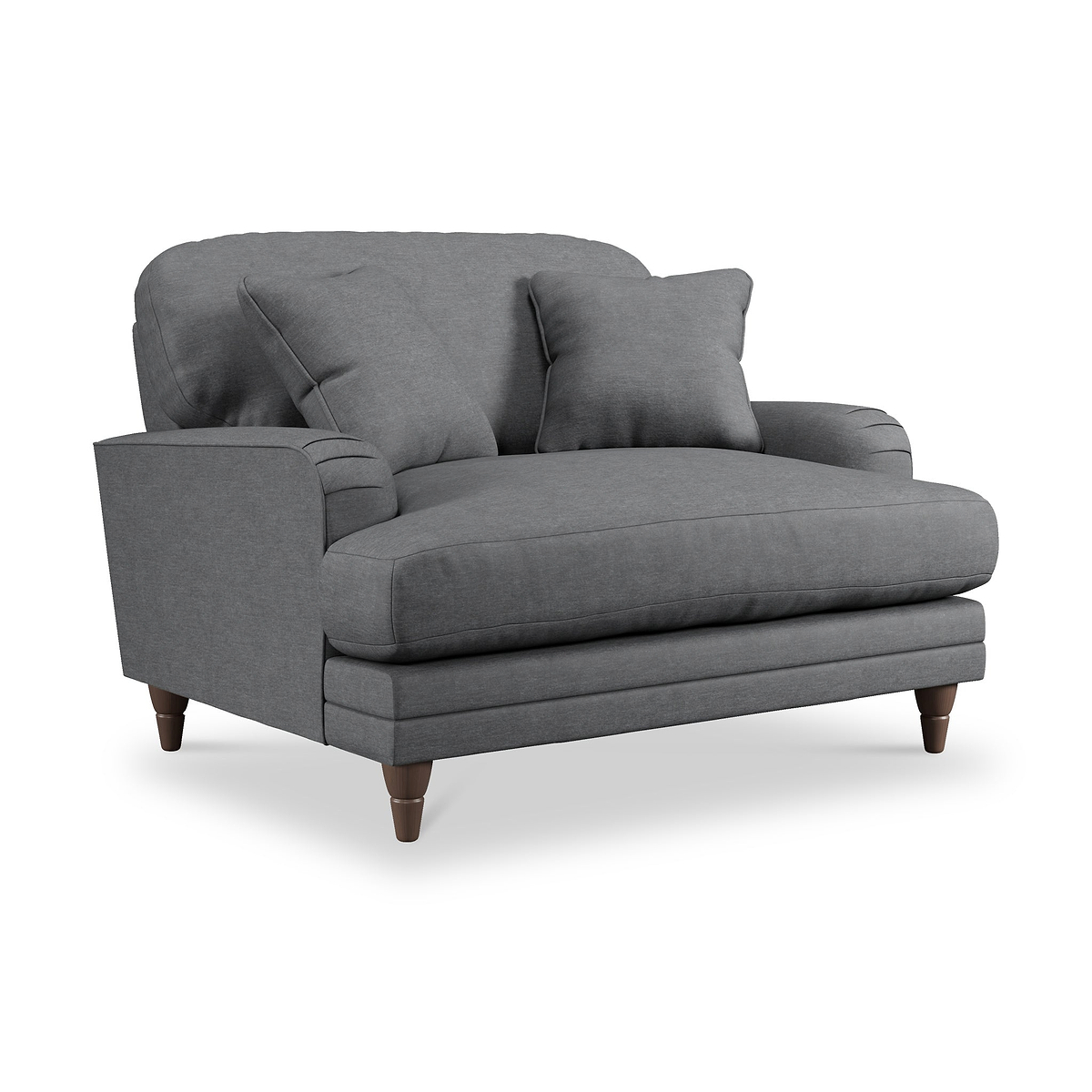 Bampton Snuggle Armchair Charcoal Beech Feet from Roseland Furniture
